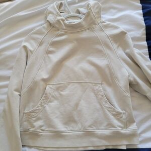 CRZ Yoga Pullover Fleece Hoodie – Milky white– Size S